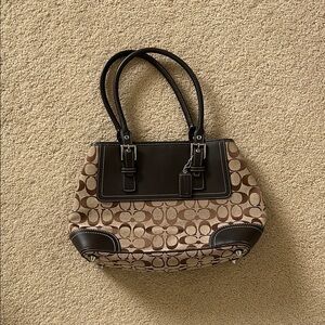 Coach Brown Shoulder Purse Tote Bag